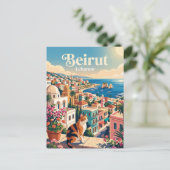 Beirut Libanon Postkarte (Stehend Vorderseite)