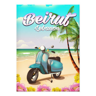 Beirut Libanon Roller-Reiseplakat Fotodruck