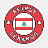 Beirut Libanon Runder Aufkleber (Vorderseite)