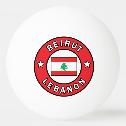 Beirut Libanon Tischtennisball (Vorderseite)