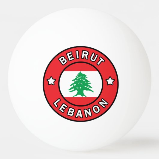 Beirut Libanon Tischtennisball (Vorderseite)