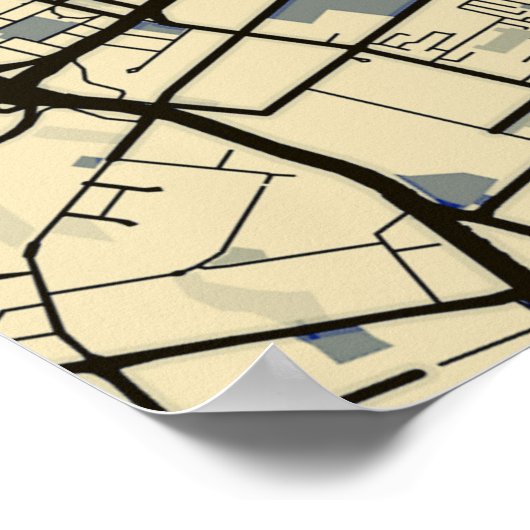 Beirut Map Poster (Ecke)