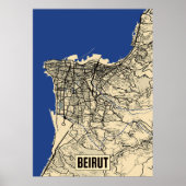 Beirut Map Poster (Vorne)