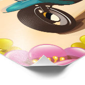 Beirut-Scooter-Reiseplakat Fotodruck (Ecke)