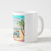 Beirut-Scooter-Reiseplakat Jumbo-Tasse (Vorderseite Rechts)
