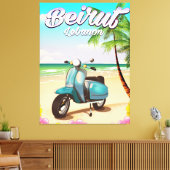 Beirut-Scooter-Reiseplakat Leinwanddruck (Insitu (Wohnzimmer))