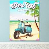 Beirut-Scooter-Reiseplakat Leinwanddruck (Insitu (Holzboden))