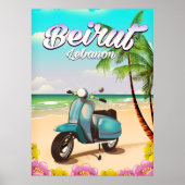 Beirut-Scooter-Reiseplakat Poster (Vorne)