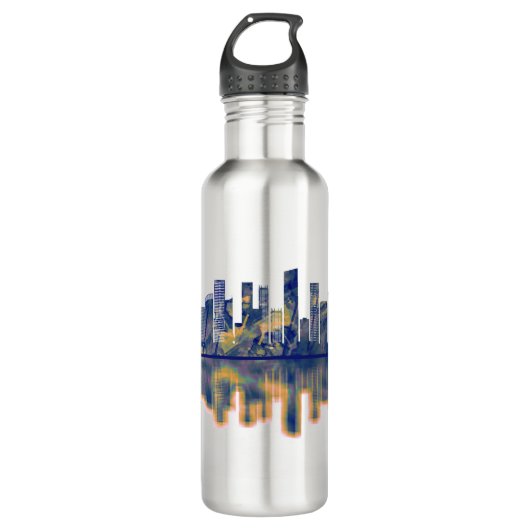 Beirut Skyline Edelstahlflasche (Vorderseite)