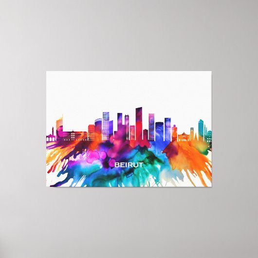 Beirut Skyline Leinwanddruck (Vorderseite)