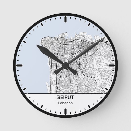 Beirut Uhr Stadt Linienkunst (Vorderseite)