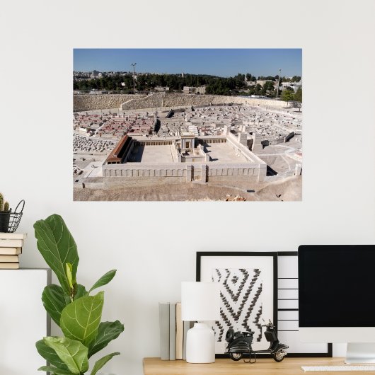 Beis HaMikdash (Heiliger Tempel in Jerusalem) Poster (Heimbüro)