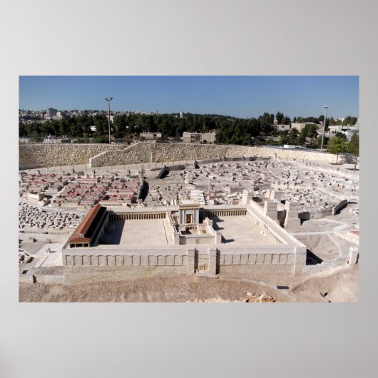 Beis HaMikdash (Heiliger Tempel in Jerusalem) Poster (Vorne)