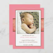 Beispiel Amber Birth Announcement Ankündigungspostkarte (Vorne/Hinten)