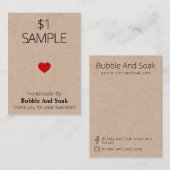 Beispiel-Anzeigetafel für rote Heftkraftwerke Visitenkarte (Vorne/Hinten)