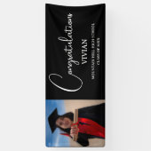 Beispiel Black Graduate Gratulations Banner (Vertikal)