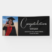 Beispiel Black Graduate Gratulations Banner (Horizontal)
