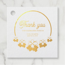 Beispiel Classic Circle Mini Blume Vielen Dank Geschenkanhänger