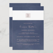 Beispiel Classic Navy Blue Smoke Business Opening Einladung (Vorne/Hinten)