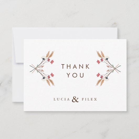 Beispiel Cross Wildblume Dankeschön Karte (Vorderseite)