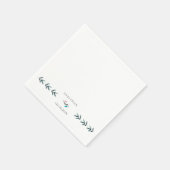 Beispiel Forest Green Calligraphy Eucaly Wedding Serviette (Ecke)