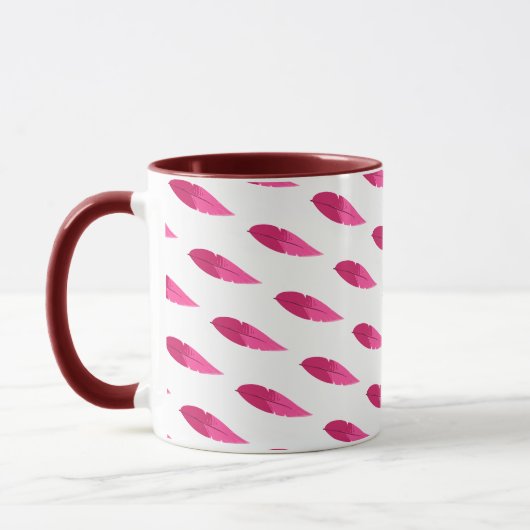 Beispiel Forest Style Blätter und Feder Tasse (Links)