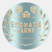 Beispiel für Aquamarine Mini-Tester mit benutzerde Runder Aufkleber (Vorderseite)