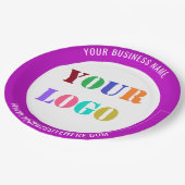 Beispiel für benutzerdefinierte Logos oder Foto- u Pappteller (Schrägansicht)