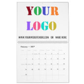 Beispiel für benutzerdefinierte Logos und Geschäft Kalender (Feb 2027)