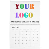 Beispiel für benutzerdefinierte Logos und Geschäft Kalender (Mär 2027)