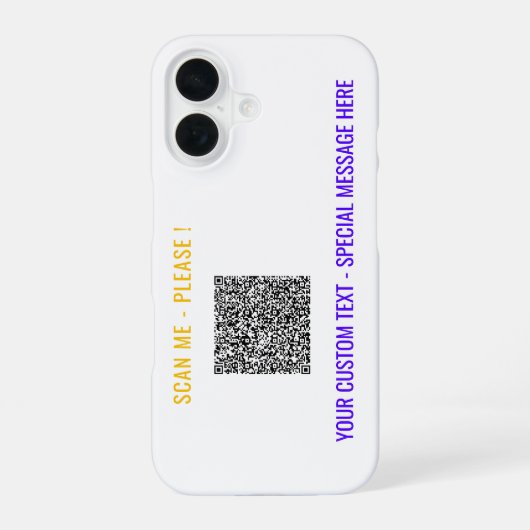 Beispiel für benutzerdefinierten QR-Code iPhone 16 Hülle (Rückseite)