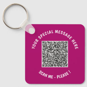 Beispiel für benutzerdefinierten Text für den QR-S Schlüsselanhänger