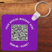 Beispiel für benutzerdefinierten Text für den QR-S Schlüsselanhänger (Rückseite)