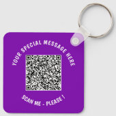 Beispiel für benutzerdefinierten Text für den QR-S Schlüsselanhänger (Rückseite)