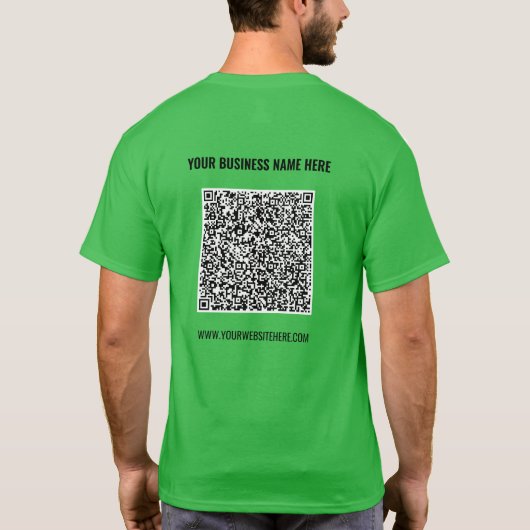 Beispiel für benutzerdefinierten Text für den QR-T T-Shirt (Rückseite)