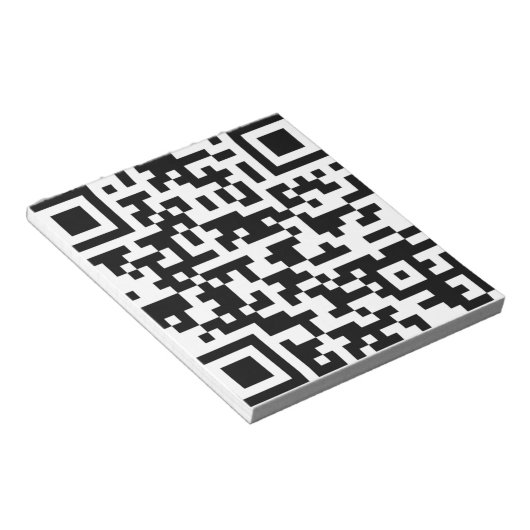 Beispiel für Bitcoin-QR-Code Notizblock (angewinkelt)