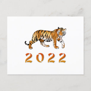 Beispiel für das chinesische Jahr des Tiger 2022 Postkarte