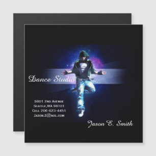 Beispiel für das Magic Business Card Dance Studio Magnetkarte