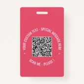 Beispiel für das QR-Abzeichen mit benutzerdefinier Ausweis (Rückseite)