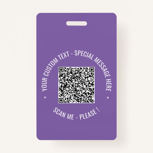 Beispiel für das QR-Abzeichen mit benutzerdefinier Ausweis (Vorderseite)