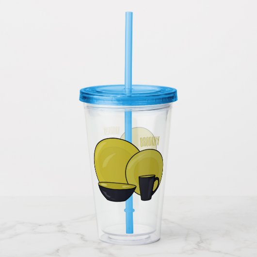 Beispiel für das Set von Tableware Cartoon Acryltrinkbecher (Vorderseite)