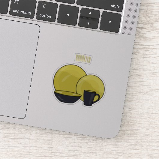 Beispiel für das Set von Tableware Cartoon Aufkleber (Ausschnitt)