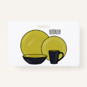 Beispiel für das Set von Tableware Cartoon Ausweis (Rückseite)