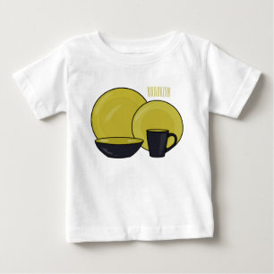 Beispiel für das Set von Tableware Cartoon Baby T-shirt