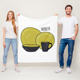 Beispiel für das Set von Tableware Cartoon Fleecedecke
