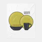 Beispiel für das Set von Tableware Cartoon Fleecedecke (Vorderseite)