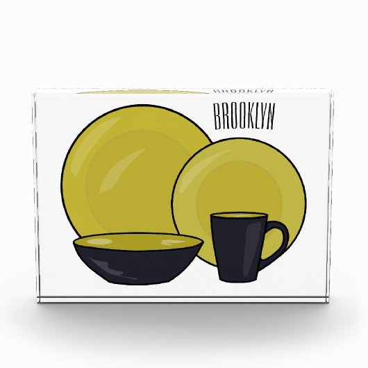 Beispiel für das Set von Tableware Cartoon Fotoblock (Vorderseite)