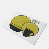 Beispiel für das Set von Tableware Cartoon Fußmatte (Schrägansicht)