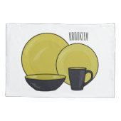 Beispiel für das Set von Tableware Cartoon Kissenbezug (Rückseite)