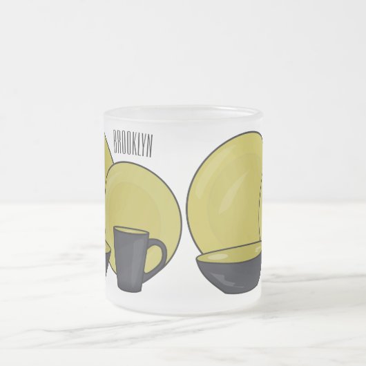 Beispiel für das Set von Tableware Cartoon Mattglastasse (Mittel)